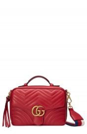 Gucci Small GG Marmont 2 0 Matelass   Leather Camera Bag with Webbed Strap at Nordstrom